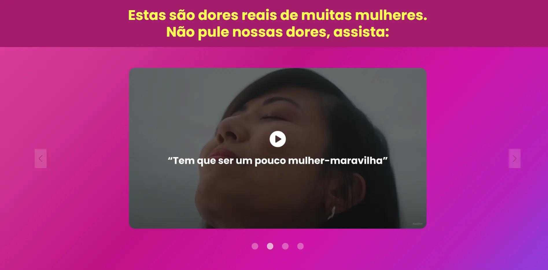 Imagem da captura de tela da Landing Page de Buscofem.