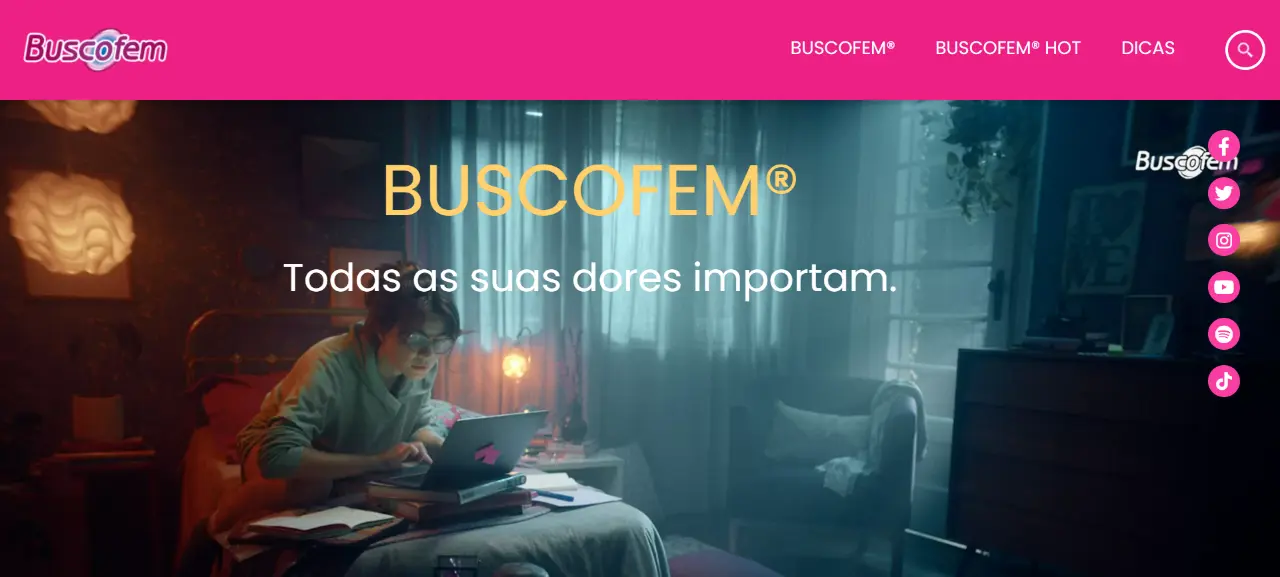 Screenshot image from Buscofem's website.