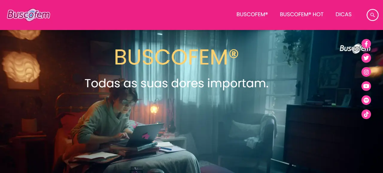 Imagem da captura de tela do site de Buscofem.