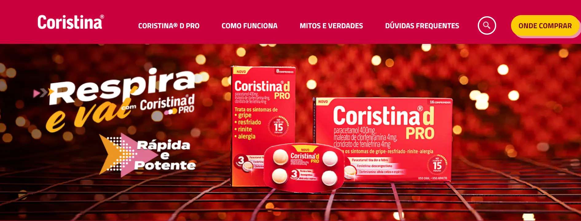 Screenshot image from Coristina's website.