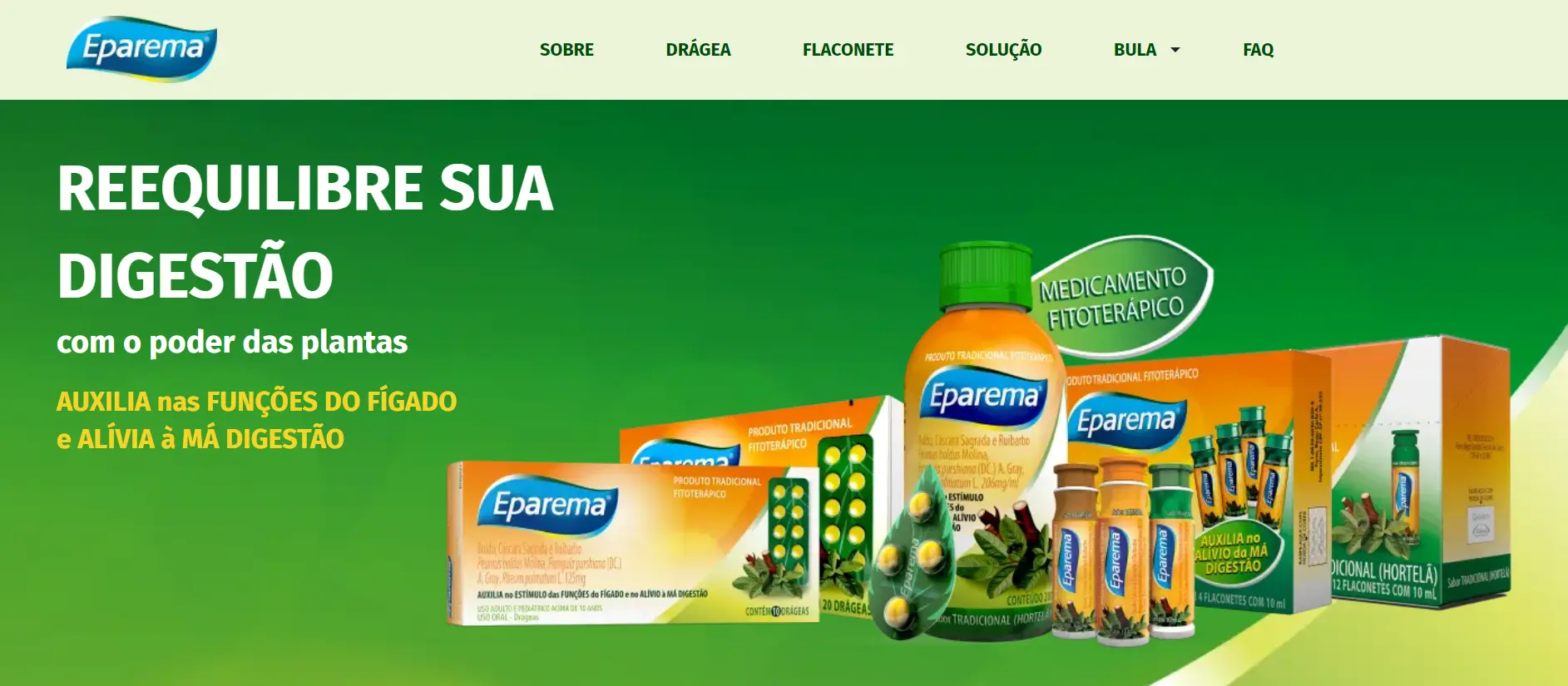 Imagem da captura de tela do site de Eparema.